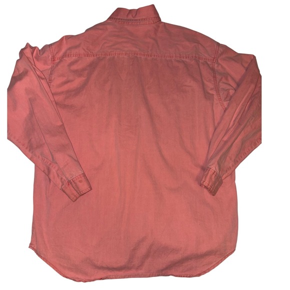 Vintage The Limited Coral Button Up Shirt Long Sleeve 100% Cotton Hong Kong 90's - Picture 5 of 6